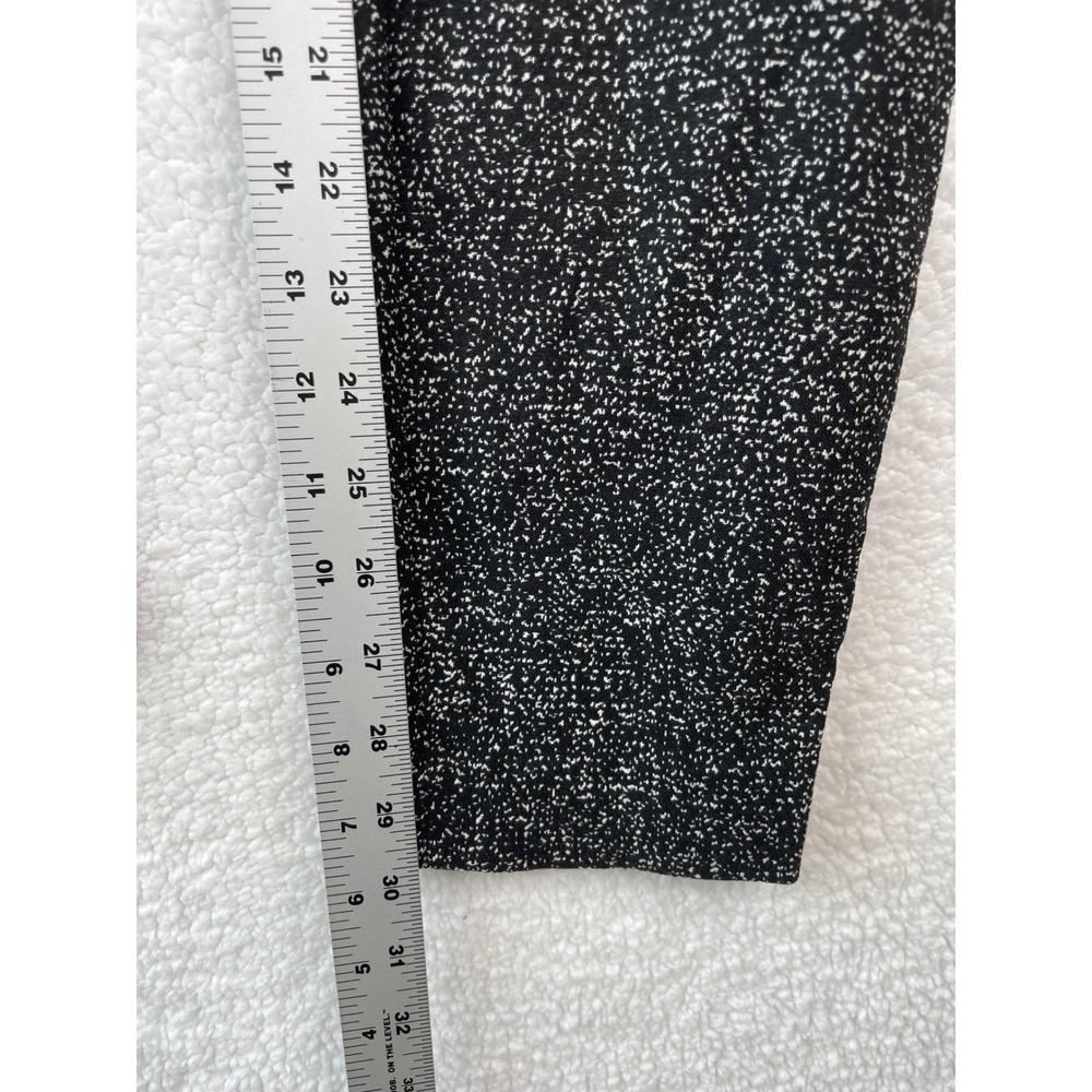 Apt 9 Brynn Women Salt and Pepper Textured Pull On Ankle Pant Size 8 Black White - Picture 8 of 9